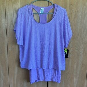 Purple Striped Athletic Top NWT
